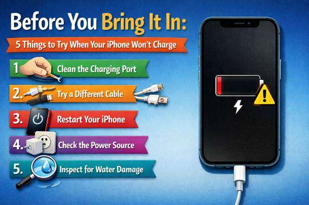 Before You Bring It In: 5 Things to Try When Your iPhone Won’t Charge
